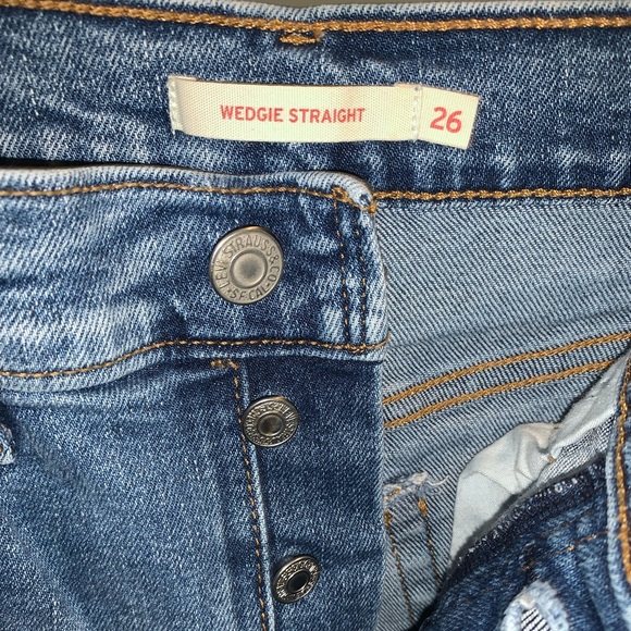 Levi’s Wedgie Straight W26 Blue - Picture 5 of 6